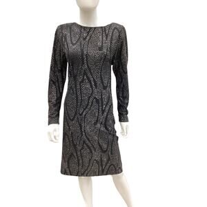 Ricki Lang VTG Dress Women’s Size Medium Sparkly Open Back in Black